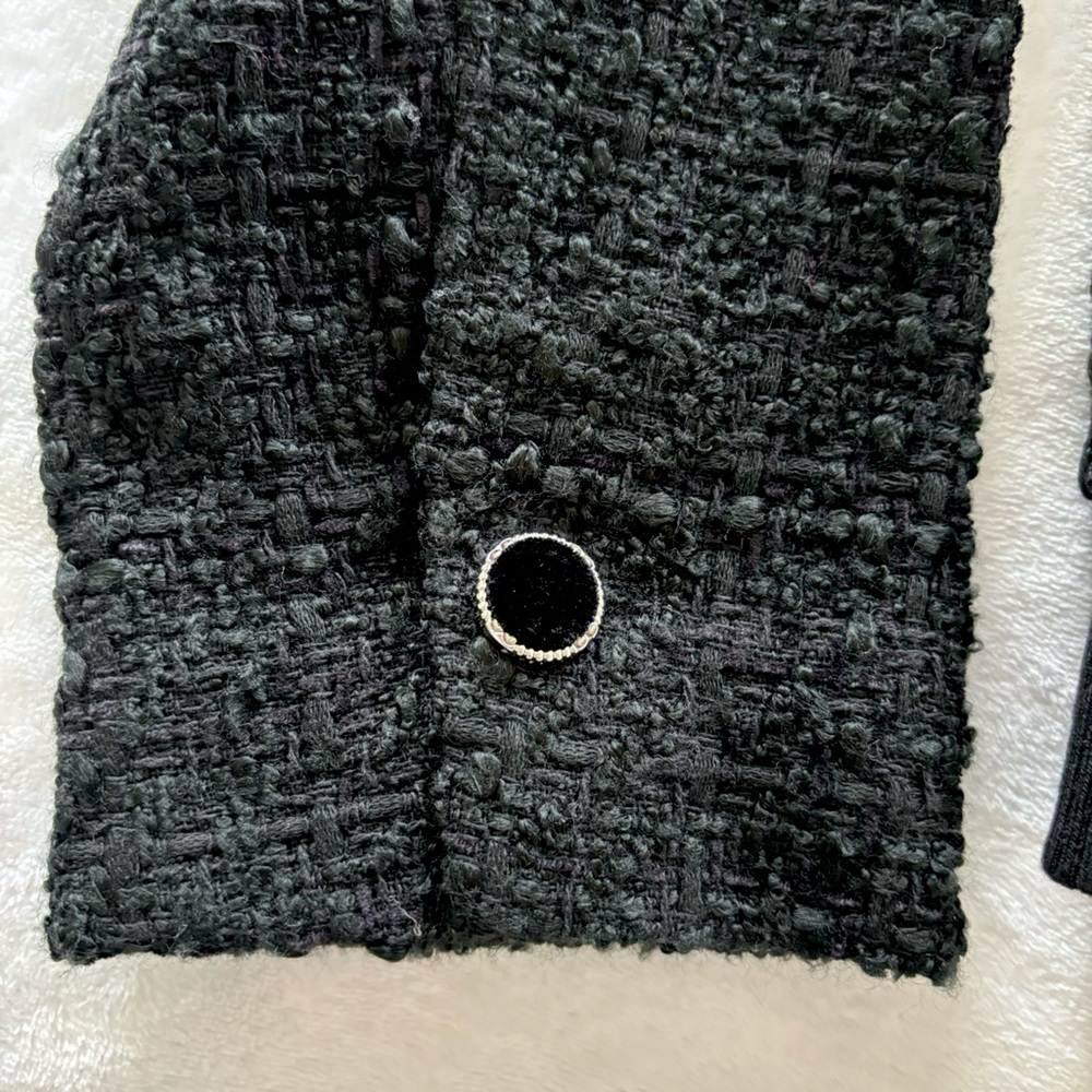 TRUTH by Republic Vintage-Style Cropped Tweed Boucle Bomber Jacket--NWT--12 - Picture 12 of 15